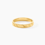 Alliance Facetee Ruban Plat Or Jaune - Alliances duo Unisex | Marc Orian