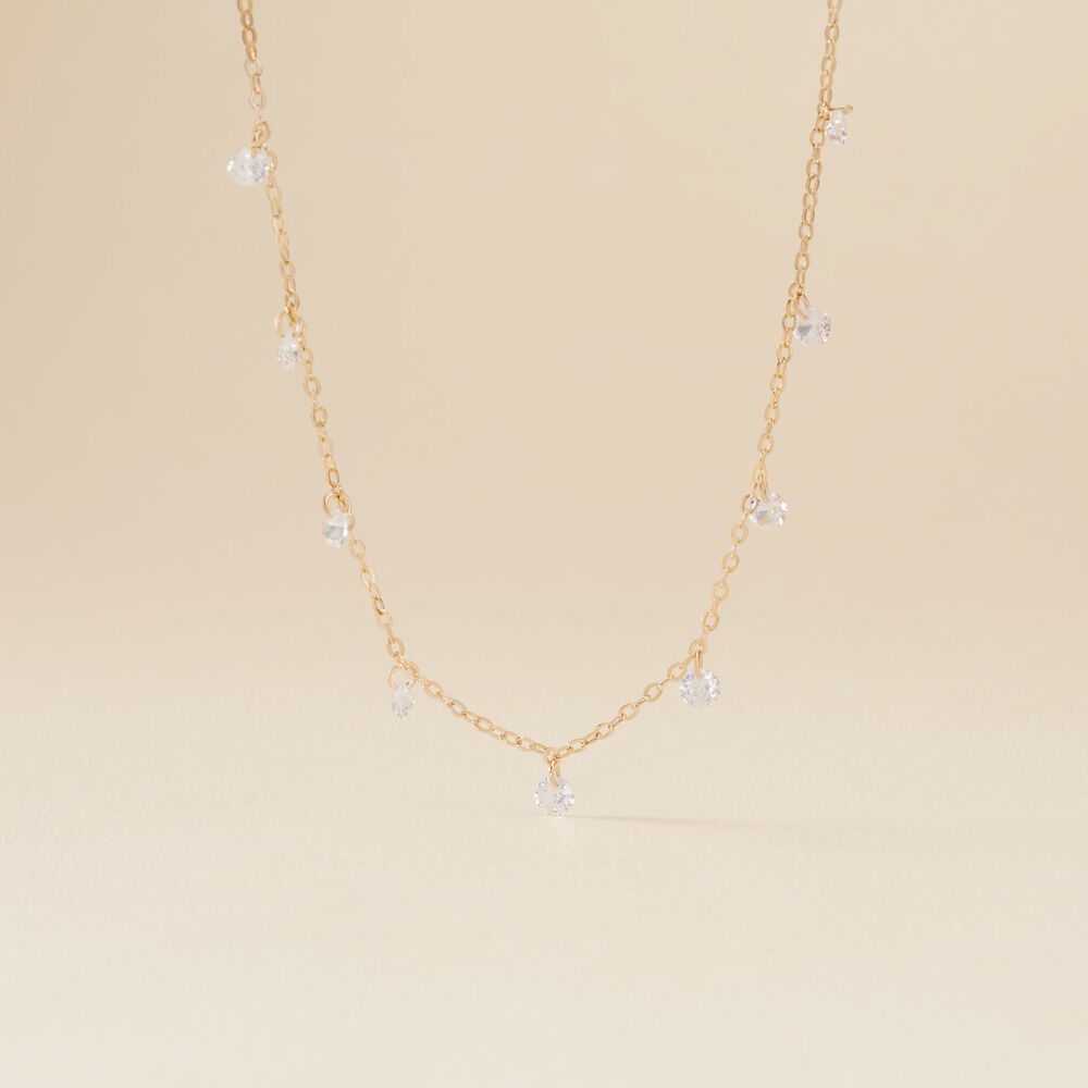 Collier Plaqu&eacute; Or Oxydes De Zirconium - Colliers avec pierres Femme | Marc Orian