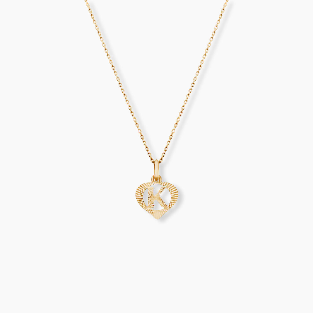 Pendentif Eudocie Coeur Lettre Or Jaune - Pendentifs Famille | Marc Orian