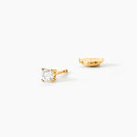 Boucles D'oreilles Puces One Or Jaune Diamants - Boucles d'oreilles mariage Femme | Marc Orian