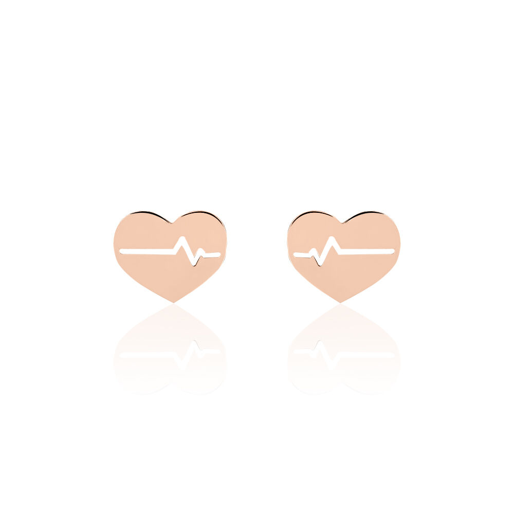 Boucles D'oreilles Puces Onelia Or Rose - Puces Femme | Marc Orian