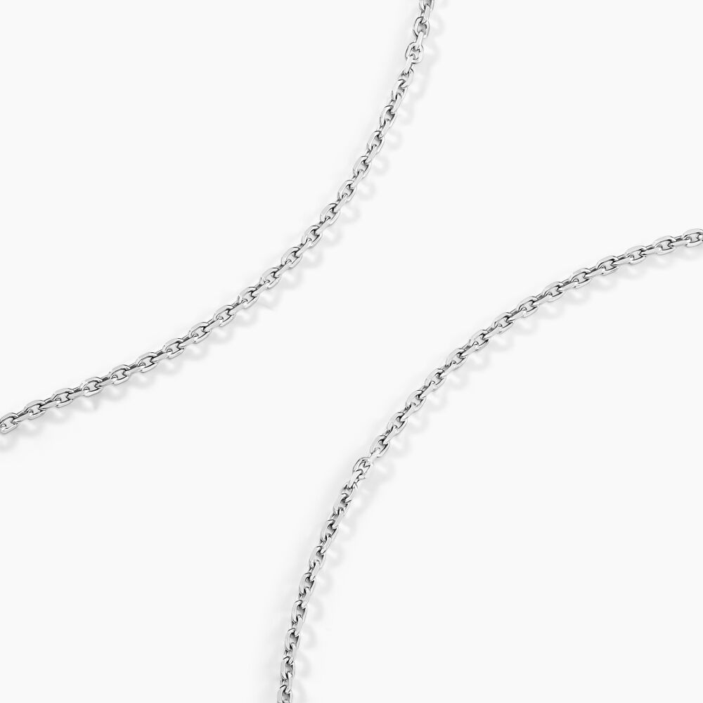 Cha&icirc;ne Claudine Maille For&ccedil;at Argent Blanc - Colliers fantaisie Unisex | Marc Orian