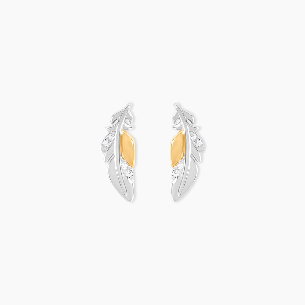 Boucles D'Oreilles Puces Or Jaune Argent Blanc Oxyde De Zirconium - Puces Femme | Marc Orian
