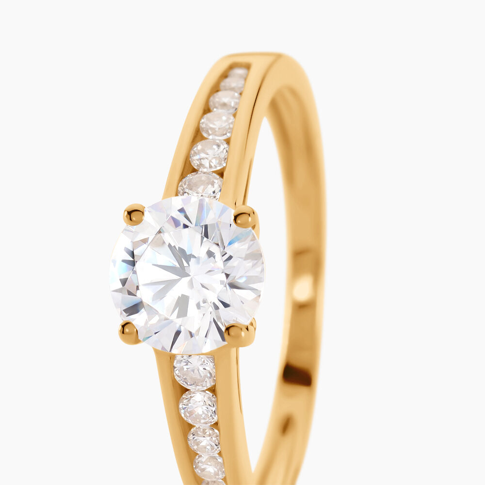 Bague Solitaire Or Jaune Oxyde De Zirconium - Solitaires Femme | Marc Orian