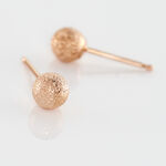 Boucles D'oreilles Puces Fidelia Boule Sablee Or Rose - Puces Femme | Marc Orian