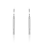 Boucles D'oreilles Pendantes Evodie Argent Blanc Oxyde De Zirconium - Pendantes Femme | Marc Orian