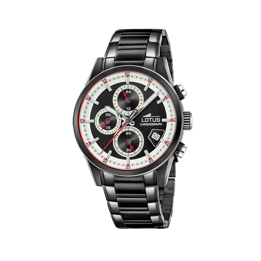 Montre Lotus Pulse Bicolore Blanc / Noir - Montres chronographes Homme | Marc Orian