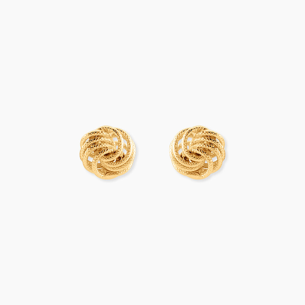Boucles D'oreilles Puces Ilhame Nid Or Jaune - Puces Femme | Marc Orian