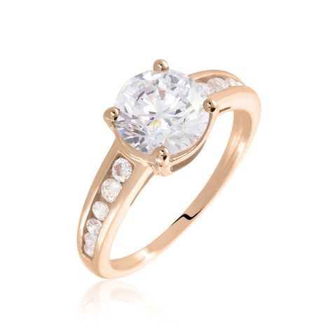 Bague Tatjana Or Rose Oxyde De Zirconium - Bagues Solitaire Femme | Marc Orian