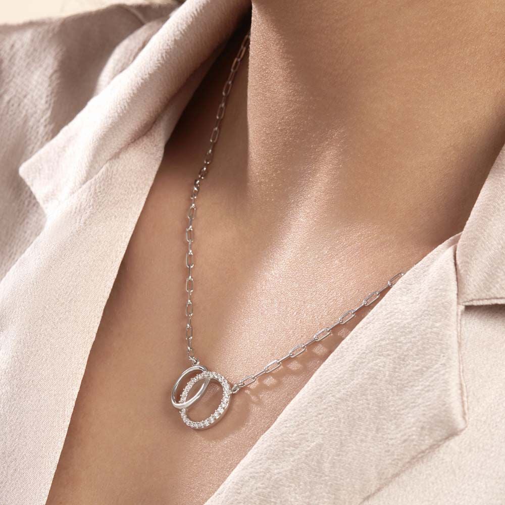 Collier Isabel Argent Blanc Oxyde De Zirconium - Colliers avec pierres Femme | Marc Orian