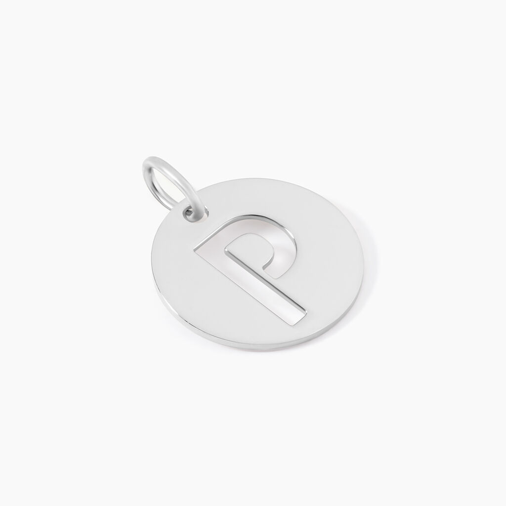 Pendentif Elio P Argent Blanc - Bijoux fantaisie Famille | Marc Orian