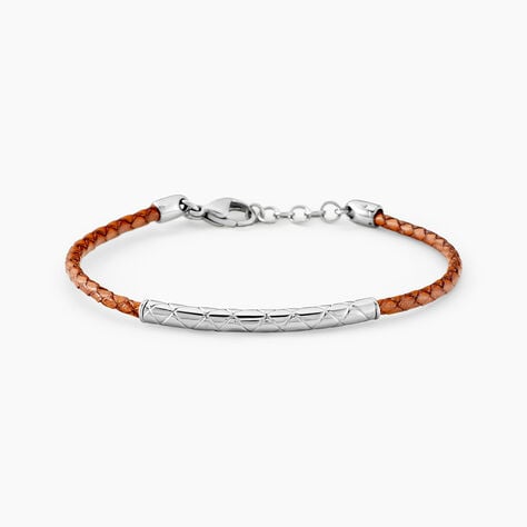 Bracelet Jourdan Cuir De Vache Marron - Bracelets cuir Homme | Marc Orian