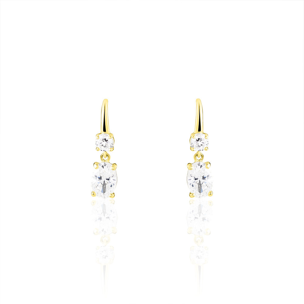 Boucles D'oreilles Pendantes Gulbeyaz Or Jaune Oxyde De Zirconium - Pendantes Femme | Marc Orian