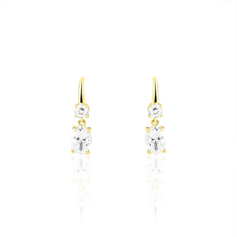 Boucles D'oreilles Pendantes Gulbeyaz Or Jaune Oxyde De Zirconium - Pendantes Femme | Marc Orian