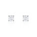 Boucles D'oreilles Puces 4 Griffes Or Blanc Diamant Synthetique - Puces Femme | Marc Orian