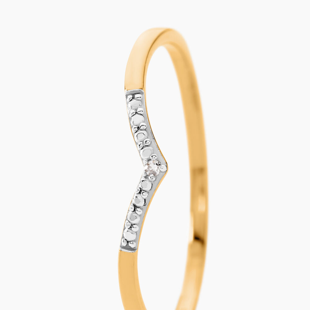 Bague Or Jaune Kaitlynn Diamant - Bagues pierres précieuses Femme | Marc Orian
