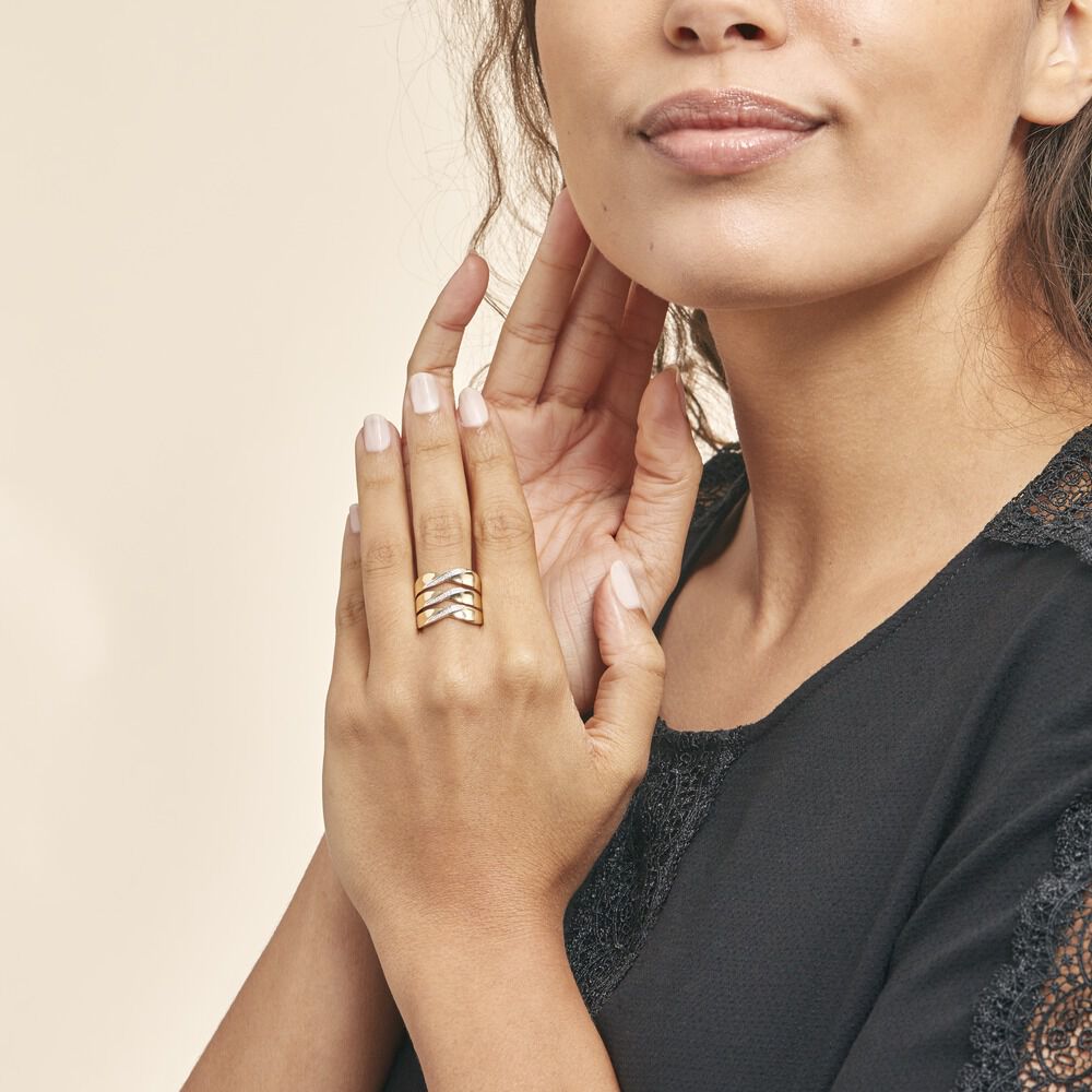 Bague 3 sales rangs diamant