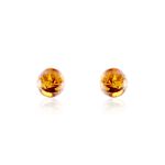 Boucles D'oreilles Puces Argent Blanc Brunhilld Ambre - Puces Femme | Marc Orian