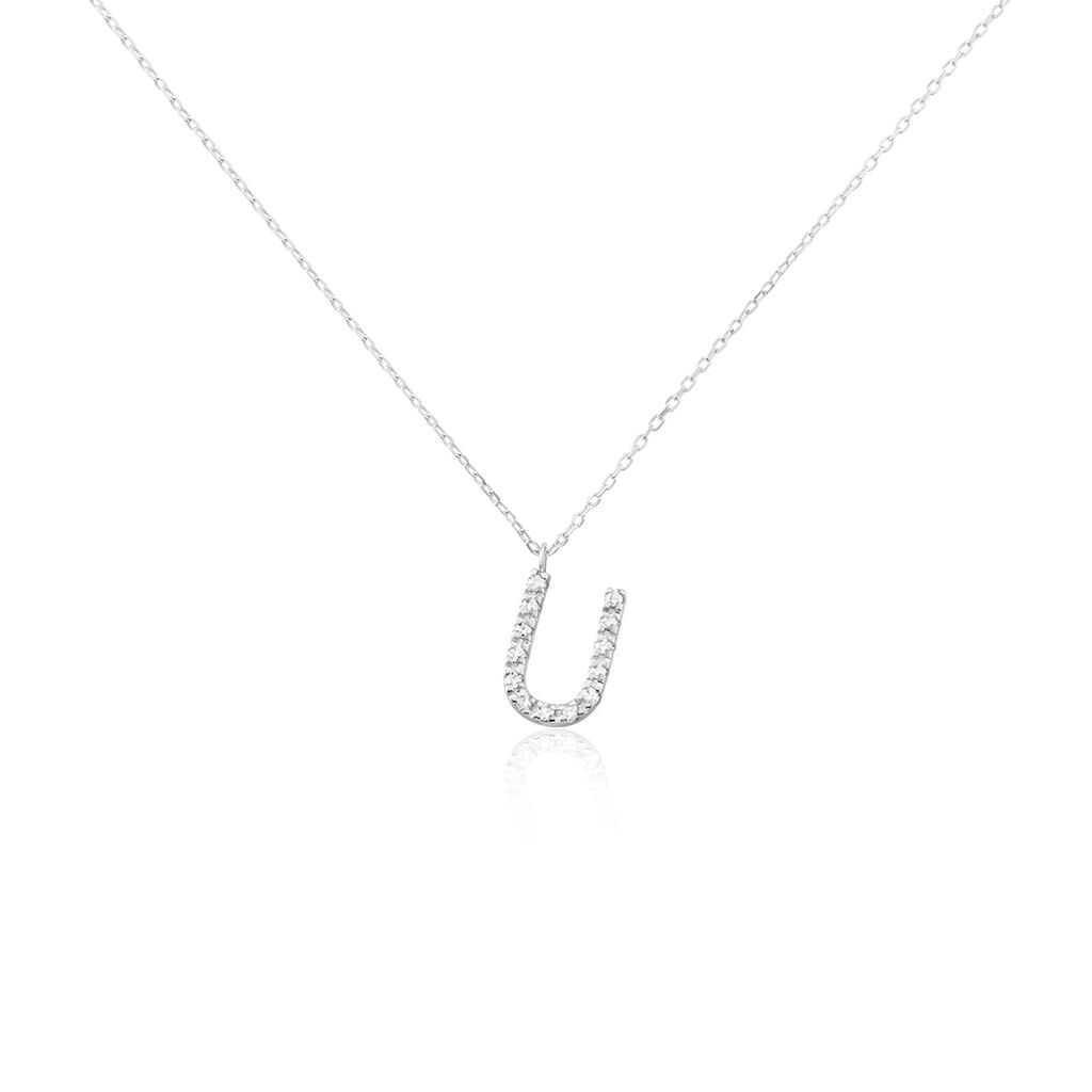 Collier Oran Or Blanc Diamant - Colliers avec pierres Femme | Marc Orian