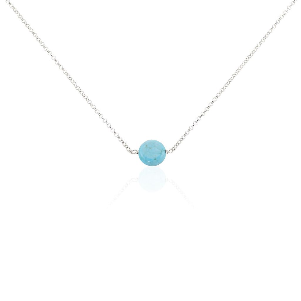 Collier Graziana Argent Blanc Turquoise - Colliers Femme | Marc Orian