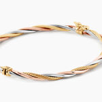 Bracelet Jonc Temani Or Tricolore - Bracelets joncs Femme | Marc Orian