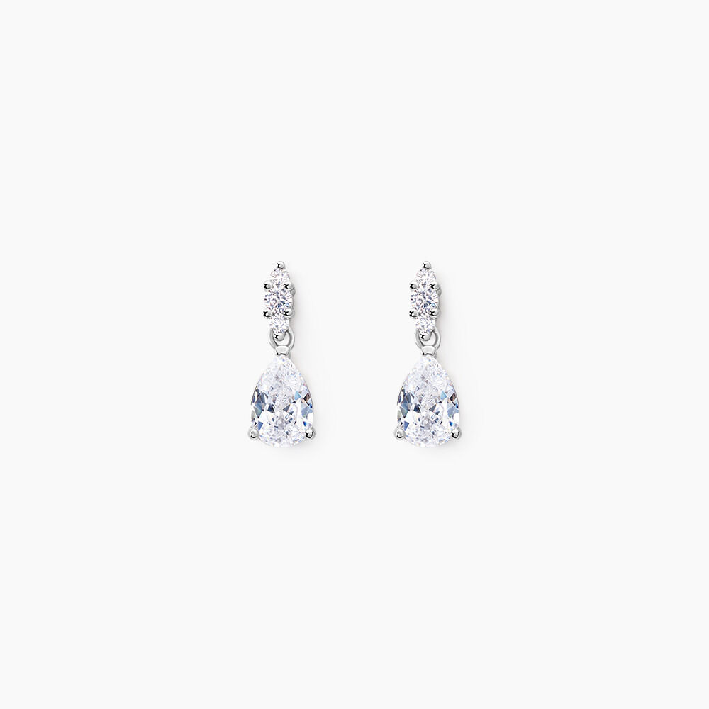 Boucles D'oreilles Pendantes Marie-helena Argent  Oxyde De Zirconium - Pendantes Femme | Marc Orian