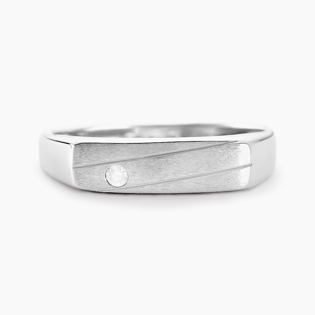 Chevali&egrave;re Michel Argent Blanc Oxyde De Zirconium - Solitaires Homme | Marc Orian