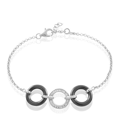 Bracelet Magalie Argent Blanc Céramique Et Oxyde De Zirconium - Bracelets chaînes Femme | Marc Orian
