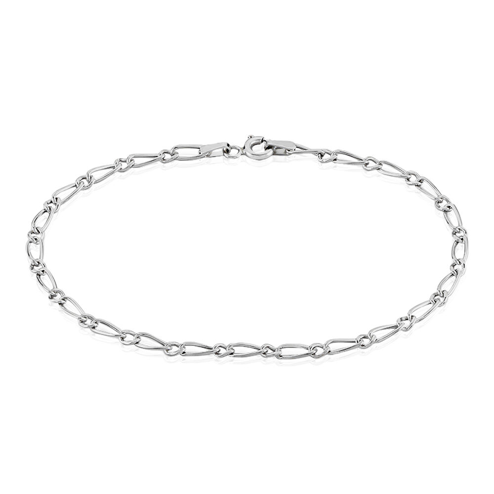 Bracelet Ophelio Maille Alternee 1/1 Or Blanc - Bracelets mailles Femme | Marc Orian