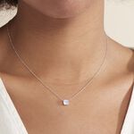 Collier Naziha Or Blanc Oxyde De Zirconium - Colliers avec pierres Femme | Marc Orian