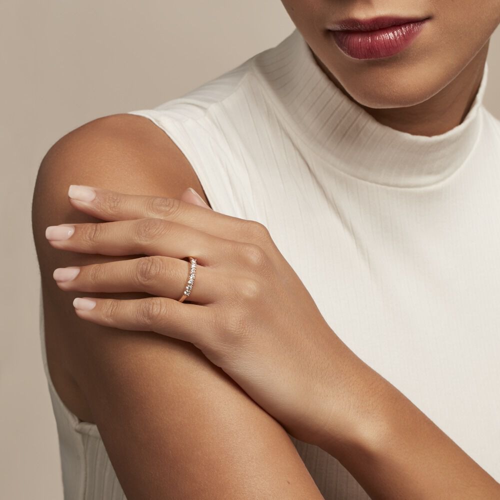 Bague Isee Plaqué Or Jaune Oxyde De Zirconium - Bagues avec pierre Femme | Marc Orian