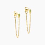 Boucles D'Oreilles Pendantes Poem Argent Jaune P&eacute;ridot - Pendantes Femme | Marc Orian