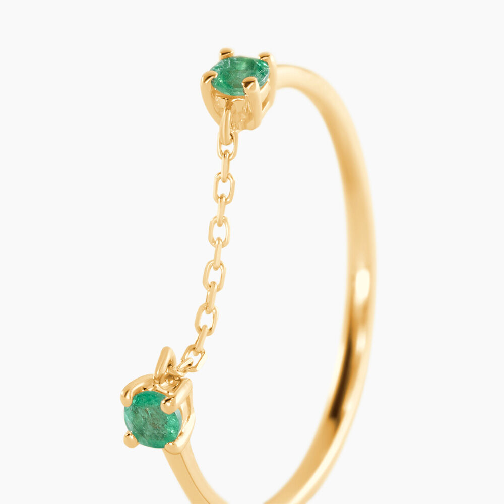 Bague Esmerald Rendez-vous Or Jaune Emeraude - Bagues vintage Femme | Marc Orian
