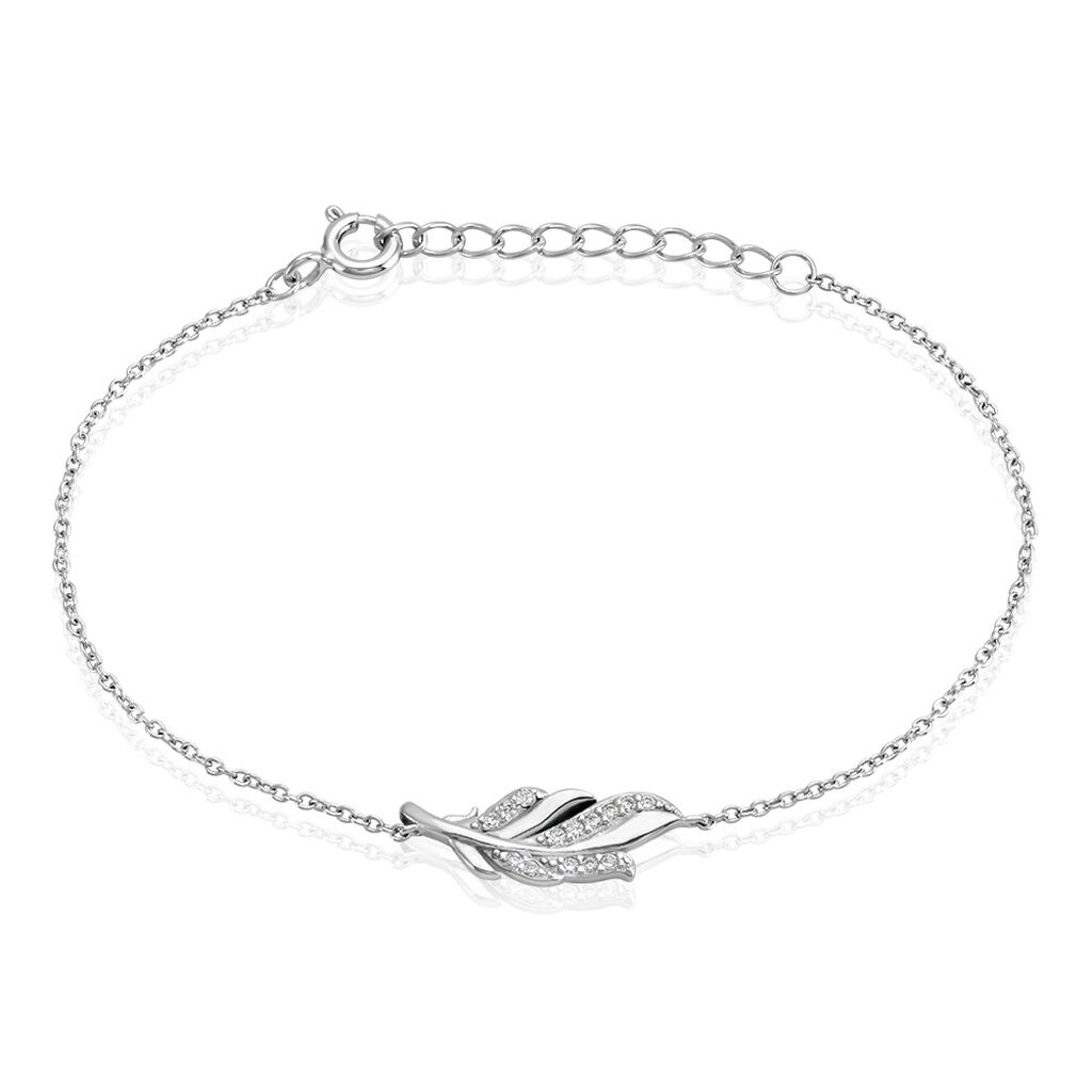 Bracelet Isae Argent Blanc Oxyde De Zirconium - Bracelets fantaisie Femme | Marc Orian