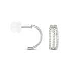 Cr&eacute;oles Oiva Or Blanc Oxyde De Zirconium - Cr&eacute;oles Femme | Marc Orian