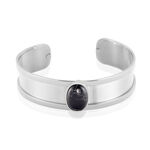 Bracelet Jonc Eline Acier Blanc Pierre De Synthese - Bracelets joncs Femme | Marc Orian