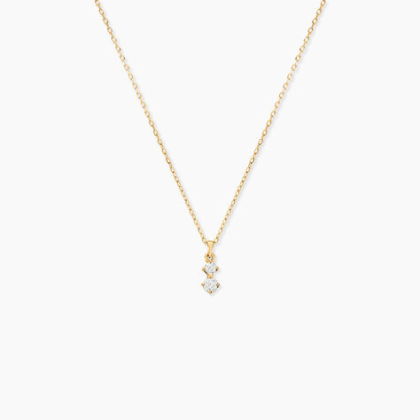 Collier Serenya Or Jaune Diamant Synth&eacute;tique - Colliers avec pierres Femme | Marc Orian