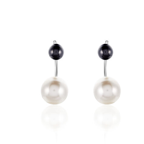 Boucles D'oreilles Pendantes Alyson Argent Blanc Céramique - Pendantes Femme | Marc Orian