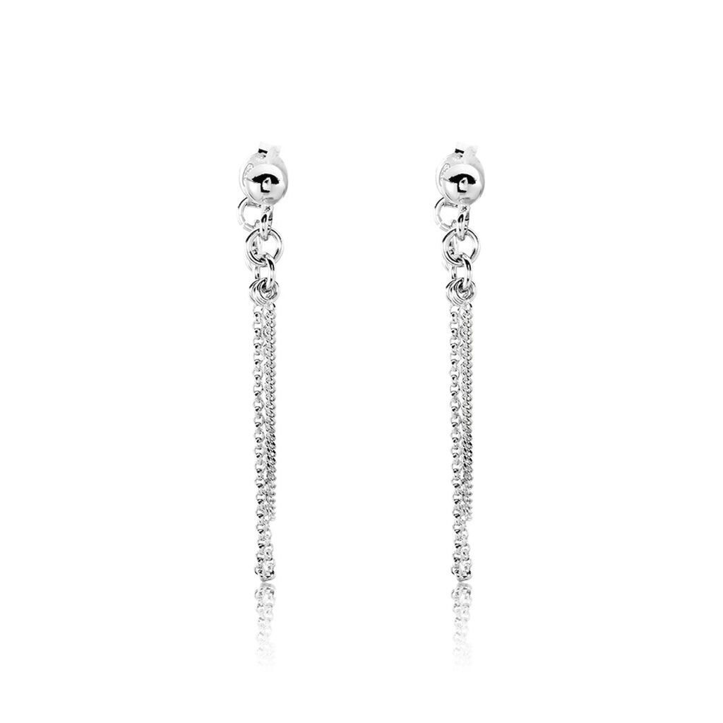 Boucles D'oreilles Pendantes Argent Blanc Novia - Pendantes Femme | Marc Orian