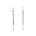Boucles D'oreilles Pendantes Argent Blanc Novia - Pendantes Femme | Marc Orian