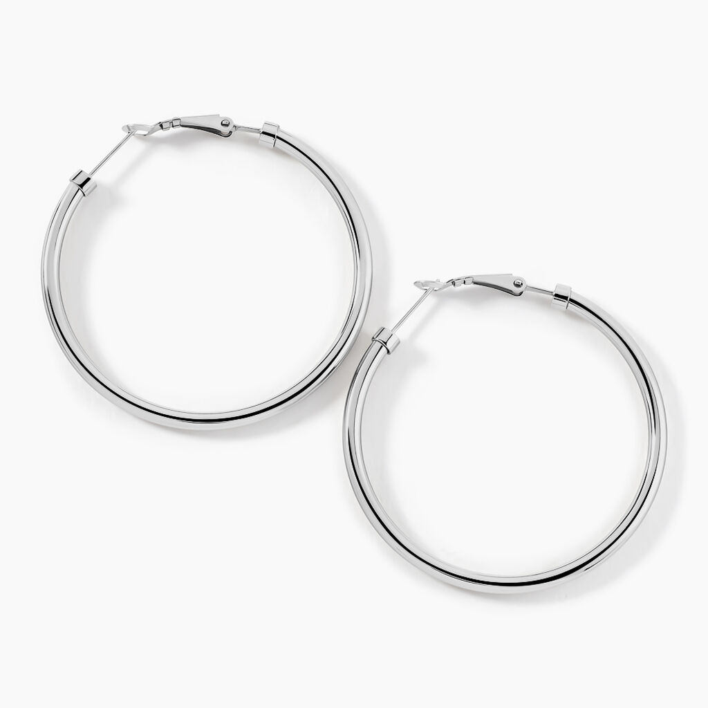 Créoles Carmeline Acier Blanc - Créoles Femme | Marc Orian