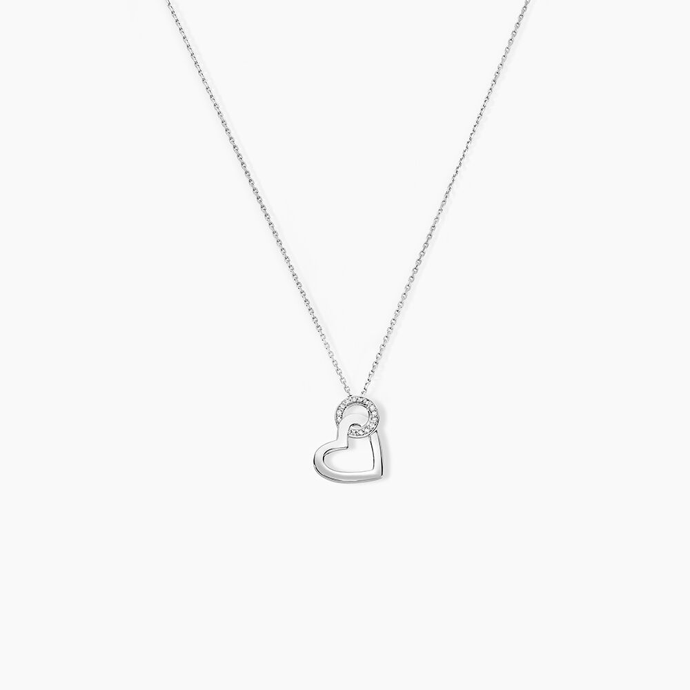 Collier Melesine Or Blanc Diamant - Colliers avec pierres Femme | Marc Orian