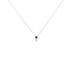 Collier Cadell Argent Blanc Oxyde De Zirconium Noir - Colliers solitaires Femme | Marc Orian
