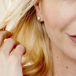 Boucles D'oreilles Puces Argent Blanc Victorin Oxydes De Zirconium - Puces Femme | Marc Orian