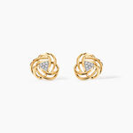Boucles D'oreilles Puces Or Jaune Abidemi Diamants - Puces Femme | Marc Orian