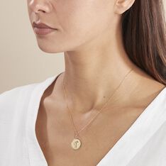 Pendentif Vierge Rond Or Jaune - Pendentifs Famille | Marc Orian