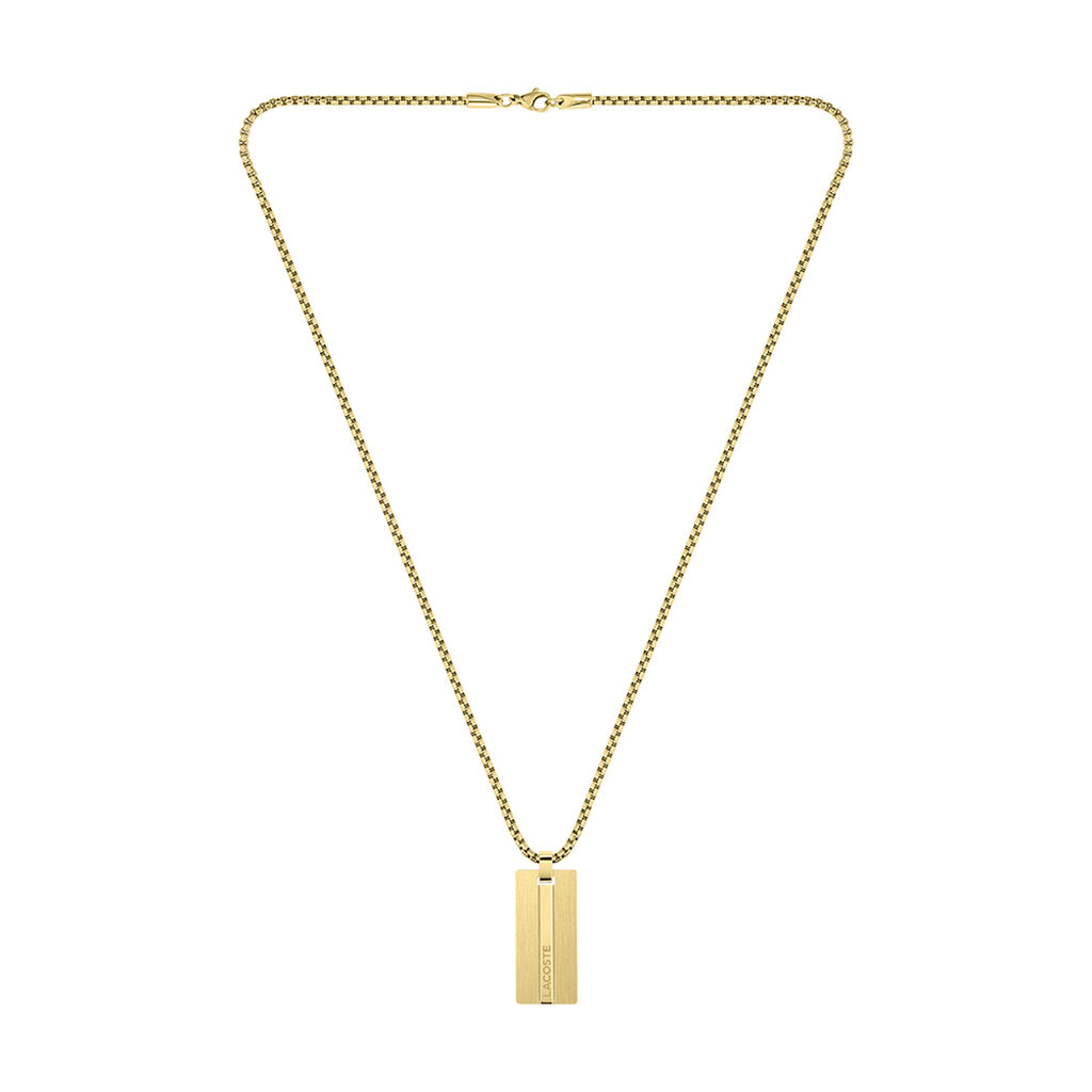 Collier Lacoste Adventurer Acier Jaune - Colliers ete Homme | Marc Orian