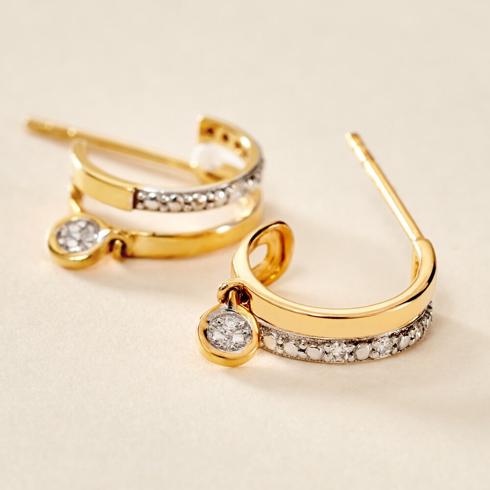 Créoles Jory Or Jaune Diamant -  Femme | Marc Orian