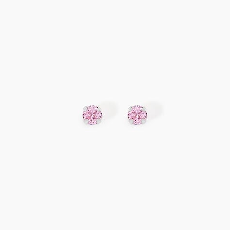 Boucles D'oreilles Puces Carin Or Blanc Oxyde De Zirconium - Puces Femme | Marc Orian