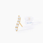 Boucles D'oreilles Pendantes Dahina Or Jaune Oxyde De Zirconium - Pendantes Femme | Marc Orian